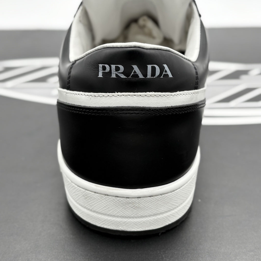 Size 11 UK (12 US) - Prada Downtown Low Leather ' Black White ' | SUPER CLEAN!