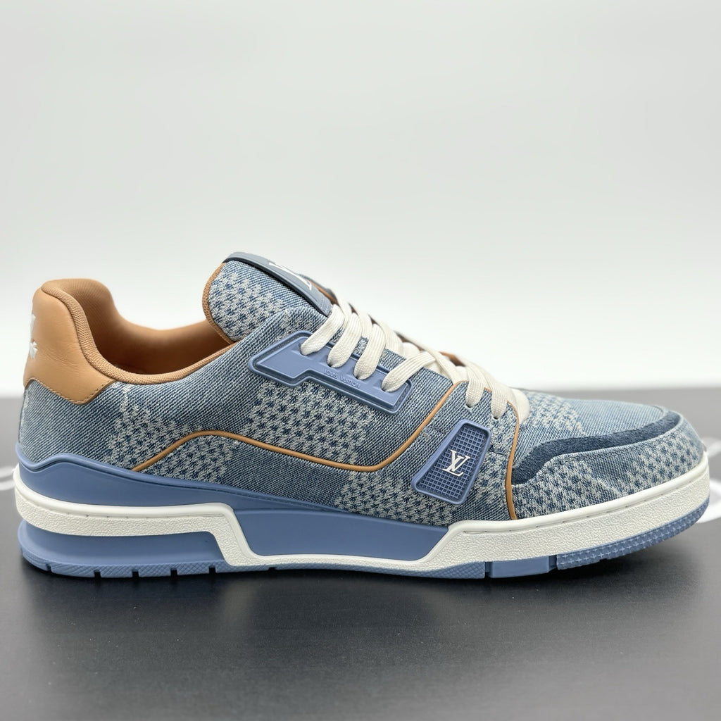 Size 11 LV (12-12.5 US) Louis Vuitton Denim Trainer ' Blue ' | SUPER CLEAN!