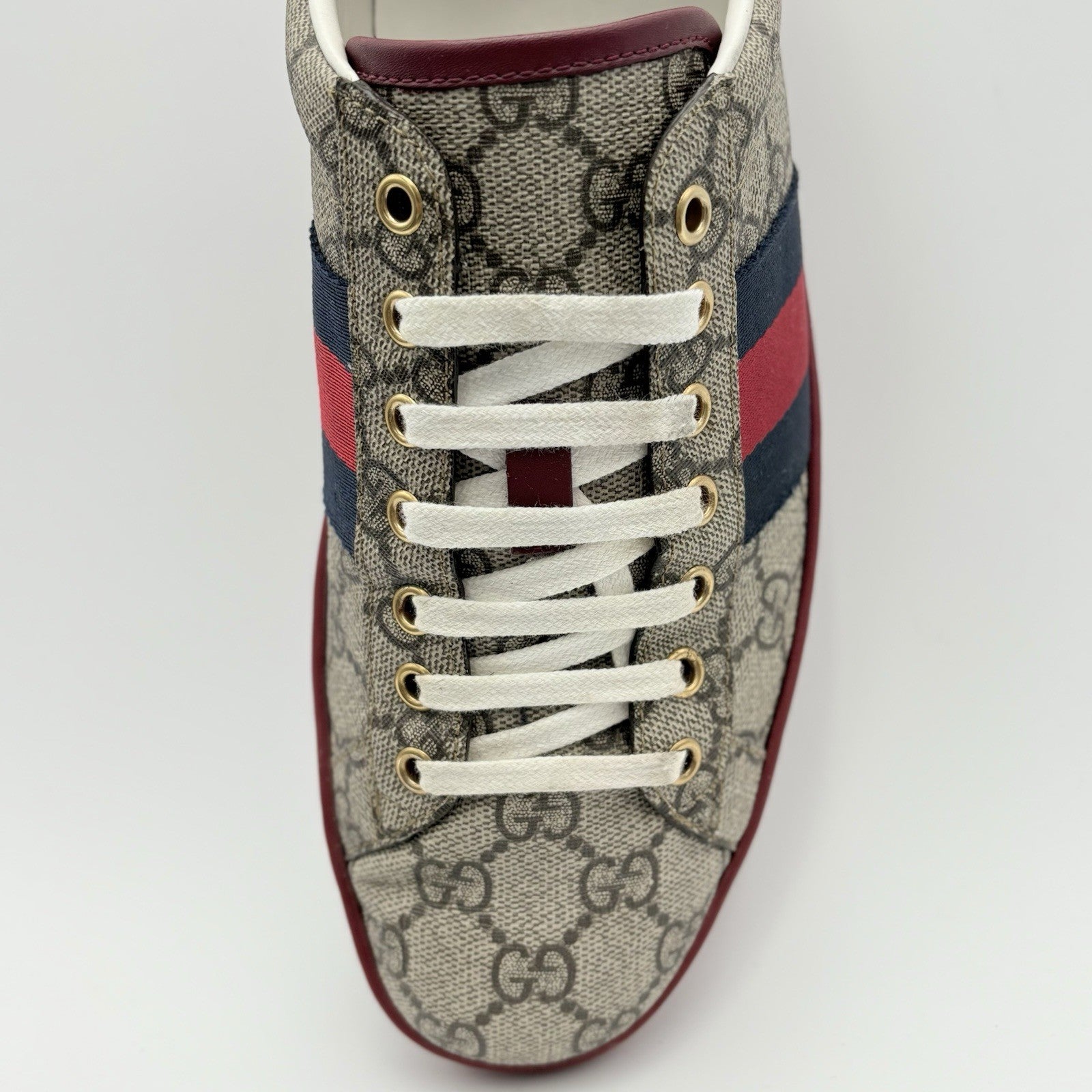 Size 8 G (8.5 US) Gucci Ace GG Supreme ' Beige ' | GREAT CONDITION!