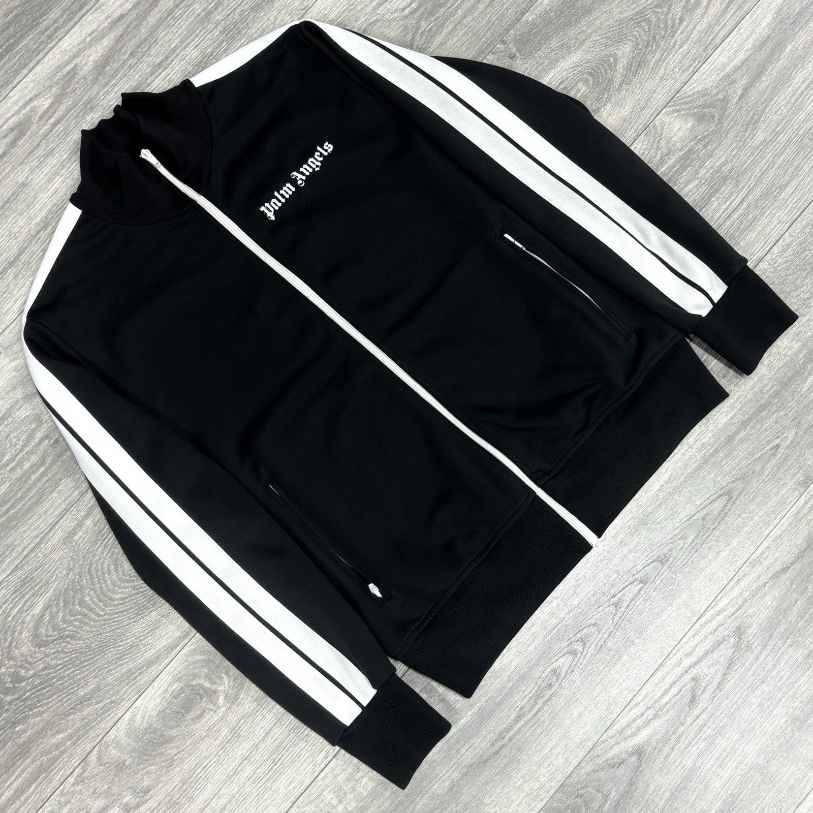 Size L - Palm Angels Classic Track Jacket ' Black White '