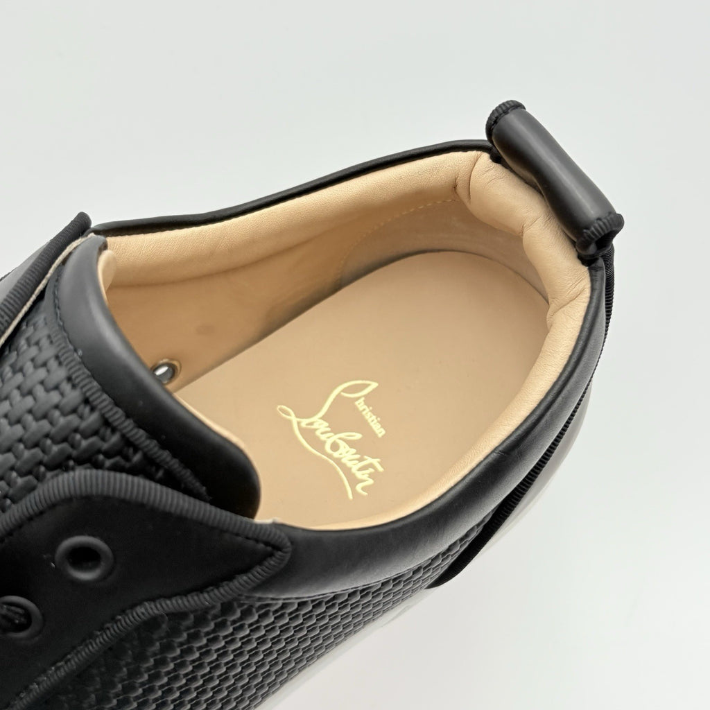 Size 45 (12 US) Christian Louboutin Low Leather Sneaker ' Black ' | SUPER CLEAN!