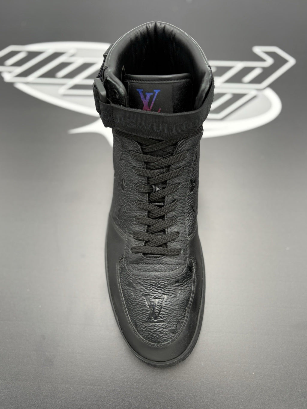 Size 7.5 LV (8.5-9 US) - Louis Vuitton Rivoli High Top ' Black ' | SUPER CLEAN!