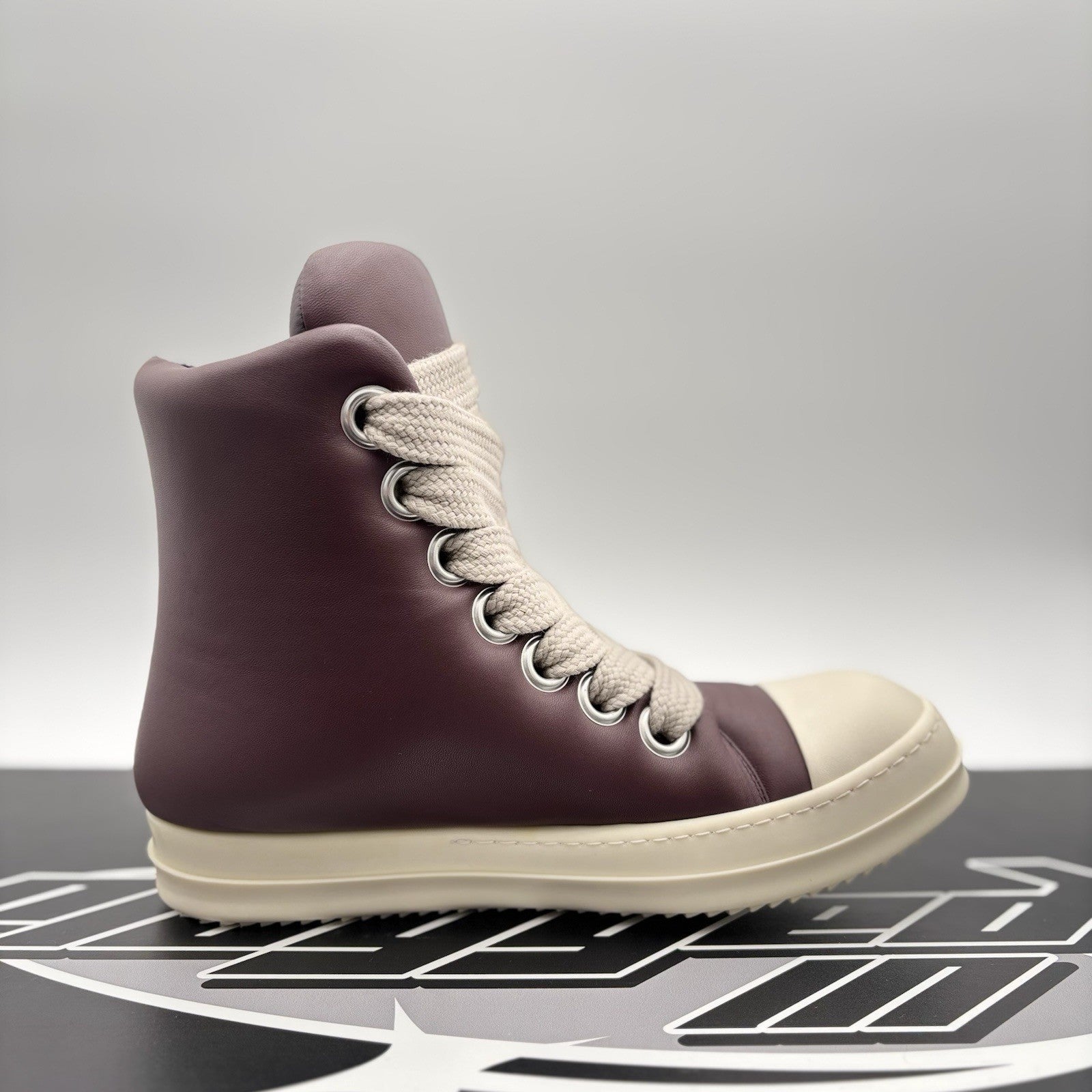 Size 41 (8 US) - Rick Owens Jumbo Lace Padded Ramones ' Amethyst ' | SUPER CLEAN