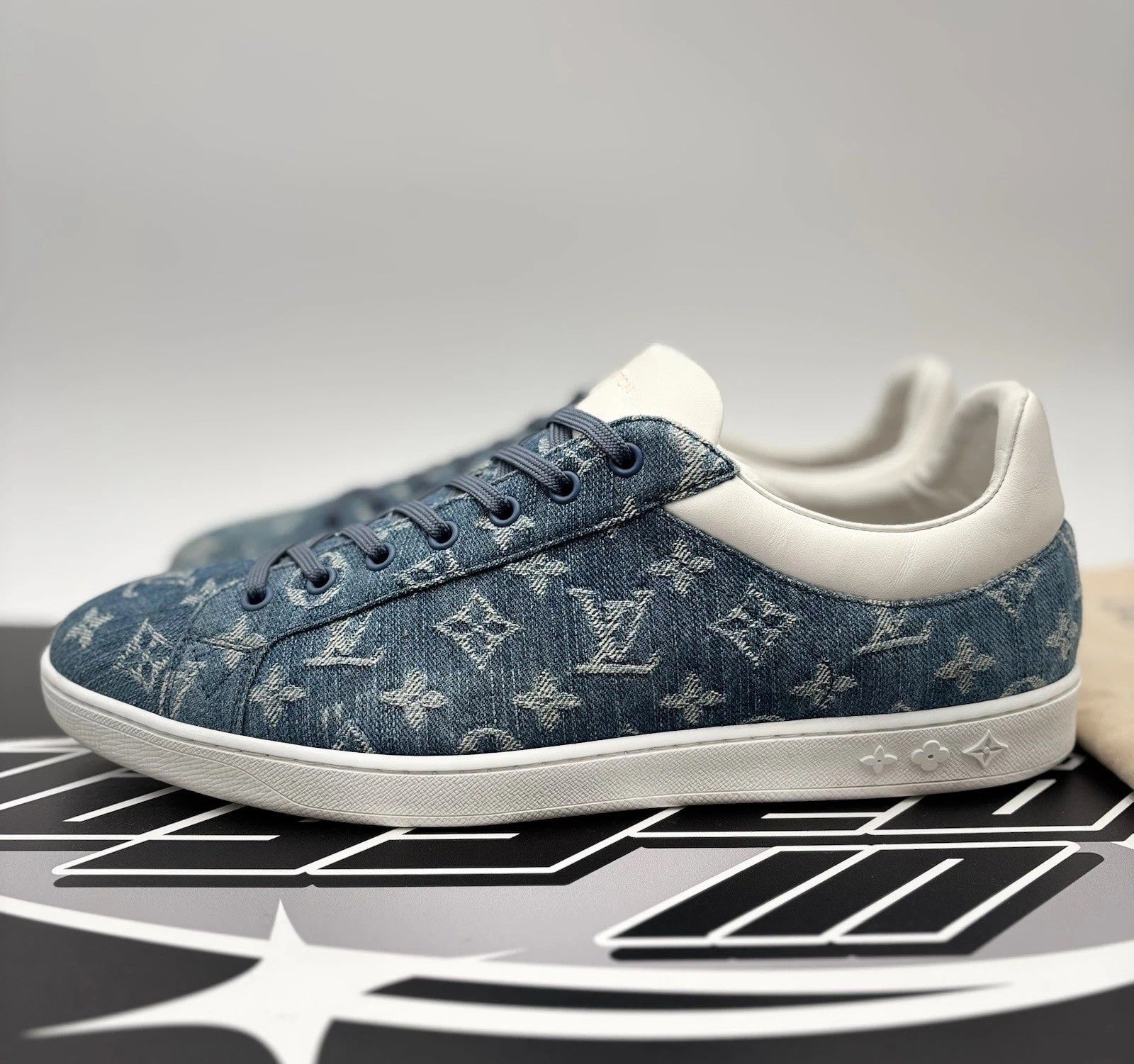 Size 11 LV (12-12.5 US) - Louis Vuitton Luxembourg ‘ Denim Monogram ‘ | GOOD!