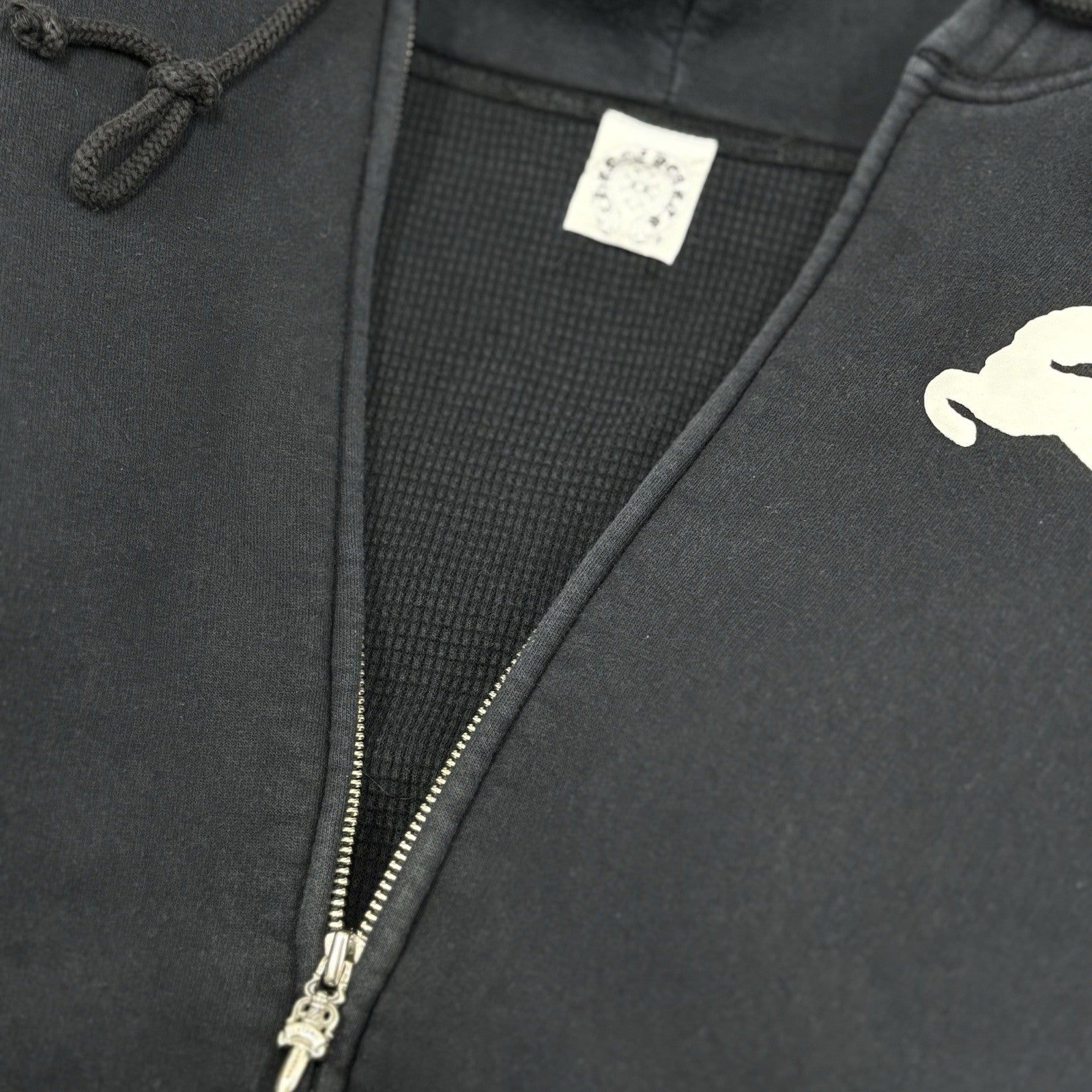 Size S - Chrome Hearts Thermal Foti Zip Up Hoodie ' Black ' | SUPER CLEAN!