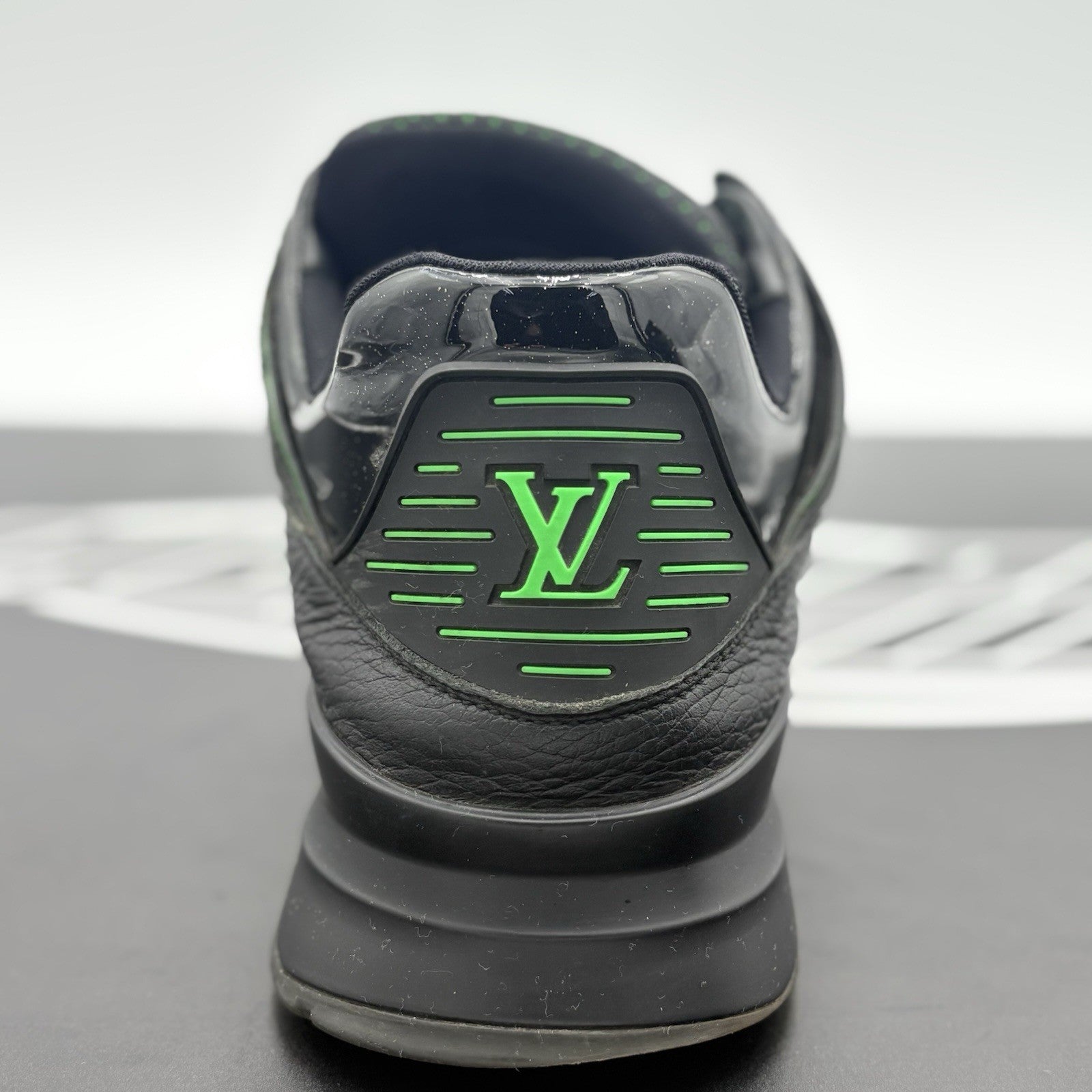 Size 7.5 LV (8.5-9 US) Louis Vuitton Digital Zig Zag Sneaker ' Black Green '
