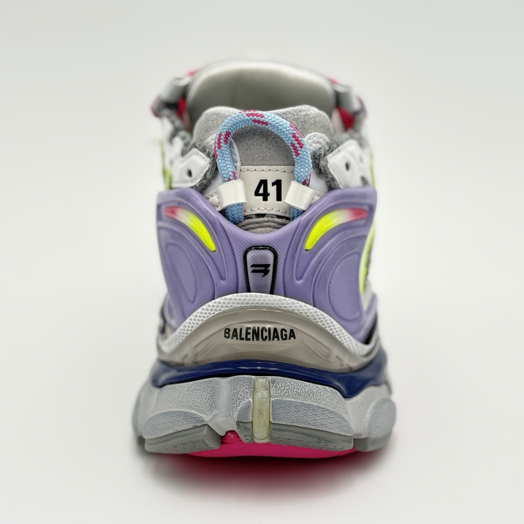 Size 41 - Balenciaga Runner ' Grey Light Purple Neón Yellow White ' | NEW!