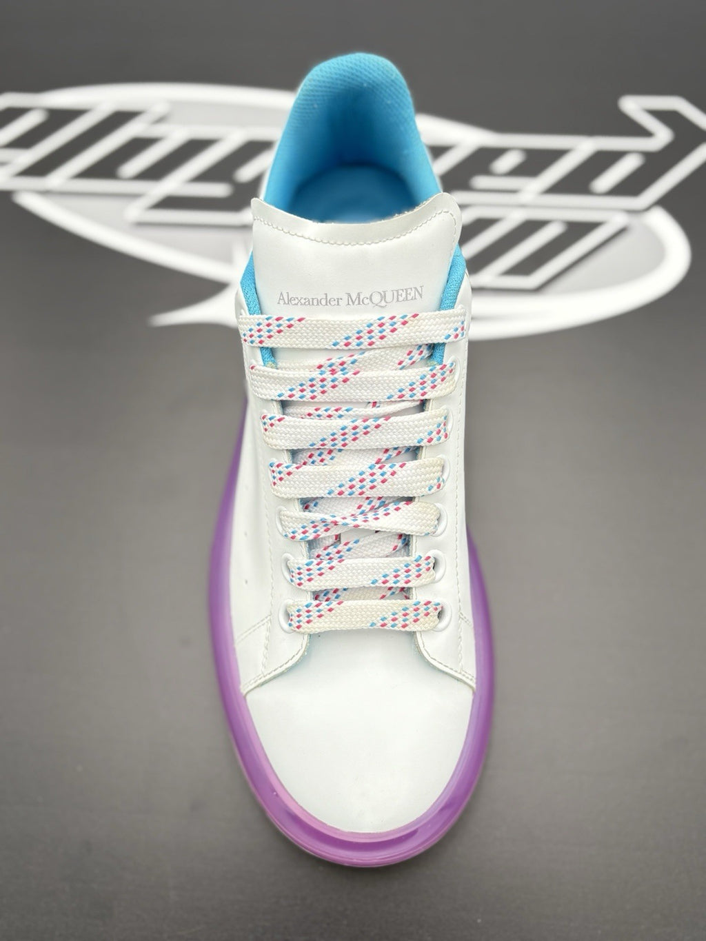 Size 42 (9 US) Alexander McQueen ' Transparent Sole White Purple ' | GREAT COND!