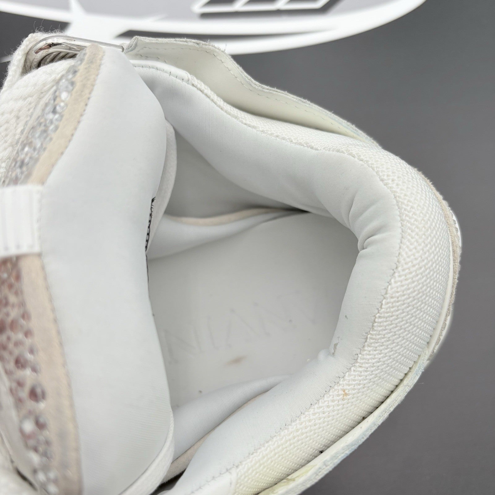 Size 44 (11 US) - Lanvin Curb Rhinestone ' White ' | GREAT CONDITION!