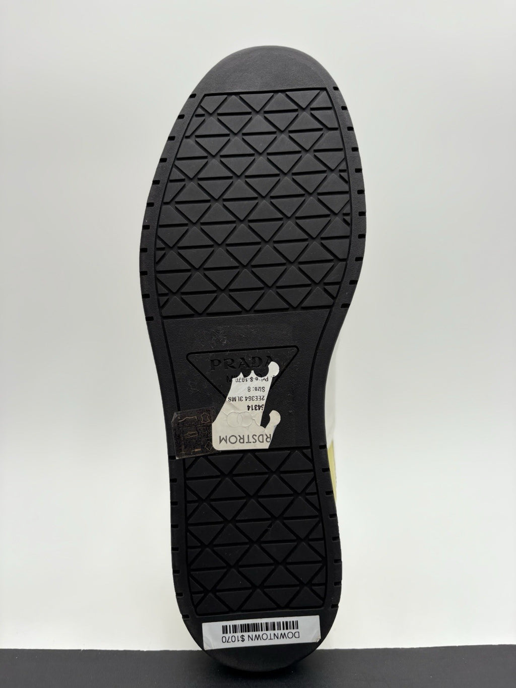 Size 8 UK (9 US) - Prada Downtown Low Leather ' Bianco Cedro ' | WORN ONCE!