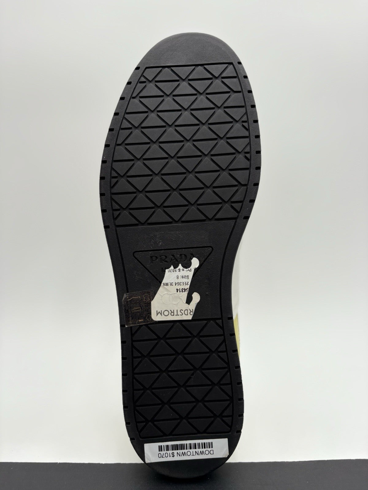 Size 8 UK (9 US) - Prada Downtown Low Leather ' Bianco Cedro ' | WORN ONCE!