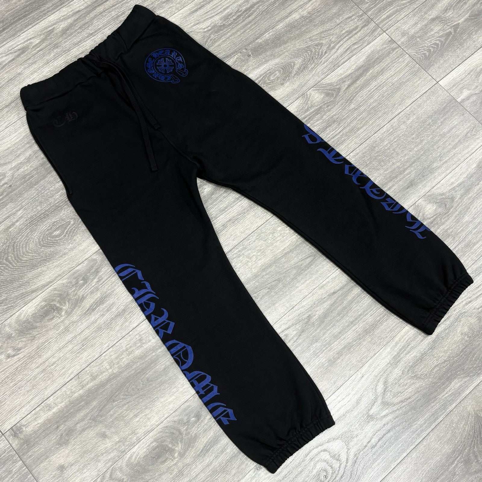 Size Small - Chrome Hearts Horseshoe Logo Sweatpants ' Blue Black ' | NEW!
