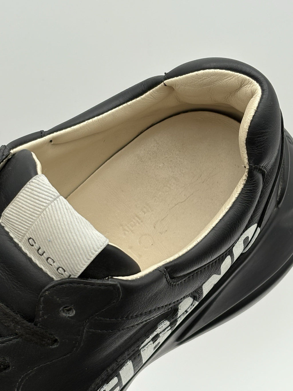 Size 8 G (8.5 US) Gucci Rhyton " Gucci Band " ' Black ' | GREAT COND!