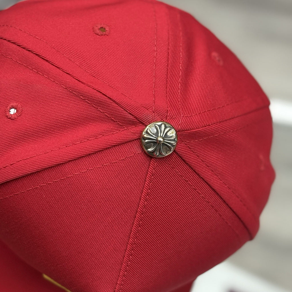 Chrome Hearts CH Silver Button Hat ' Red Yellow ' | BRAND NEW!