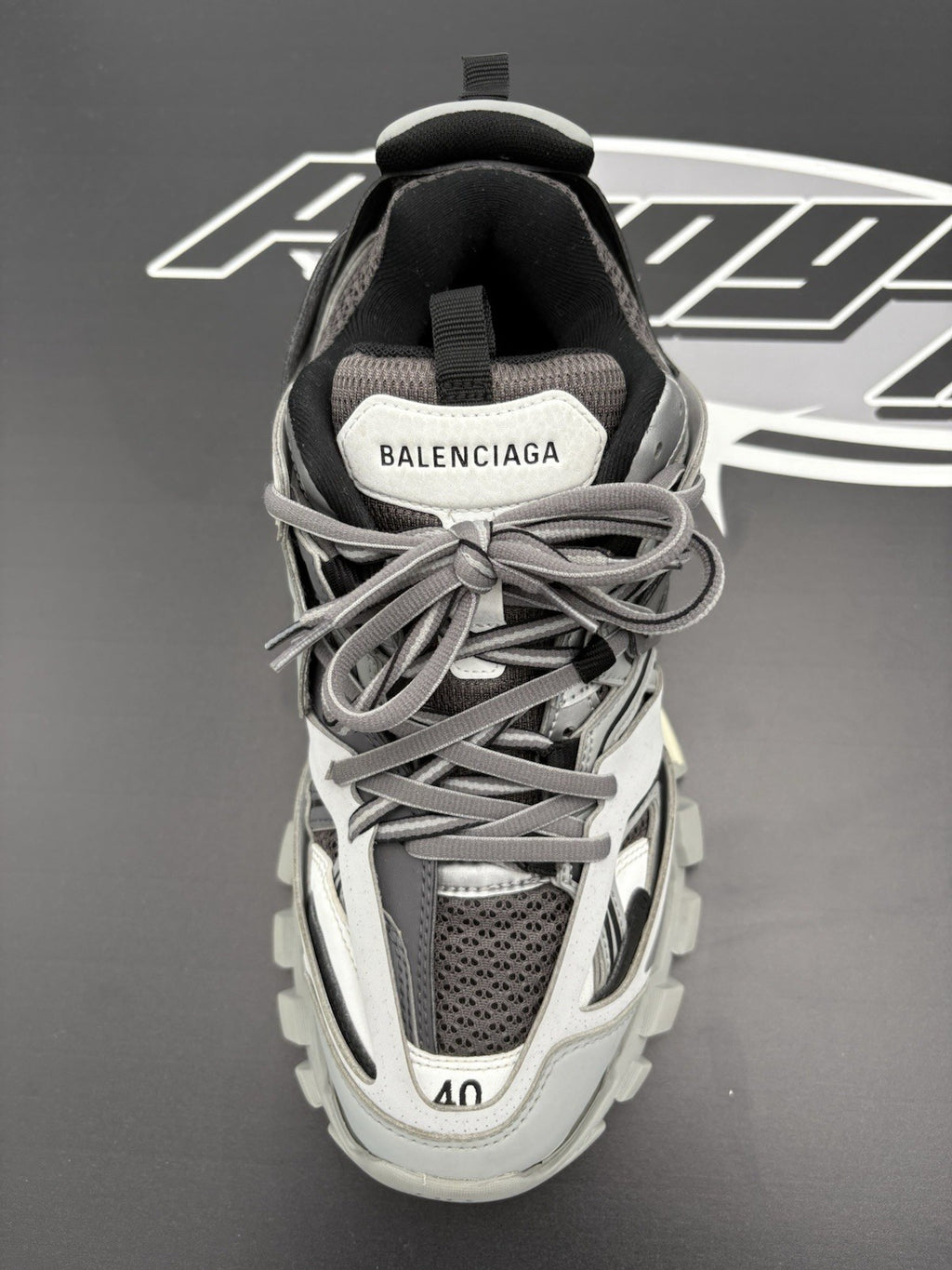 Size 40 (7 US) - Balenciaga Track LED Sneaker ' Silver, Grey ' | GREAT COND!