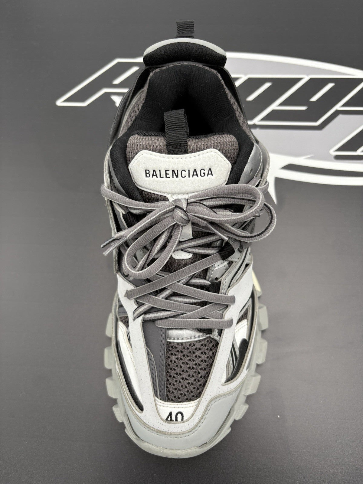 Size 40 (7 US) - Balenciaga Track LED Sneaker ' Silver, Grey ' | GREAT COND!
