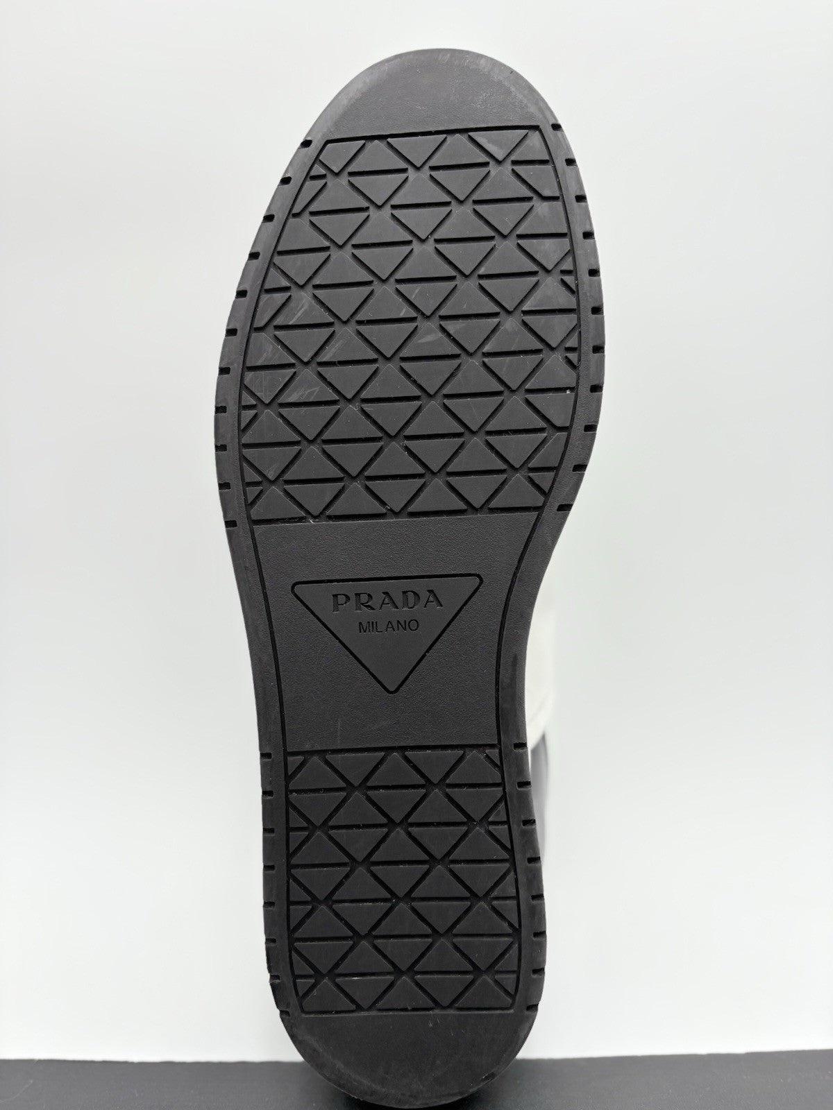 Size 8.5 UK (9.5 US) Prada Downtown Low Patent Leather ' Black White ' | GREAT!