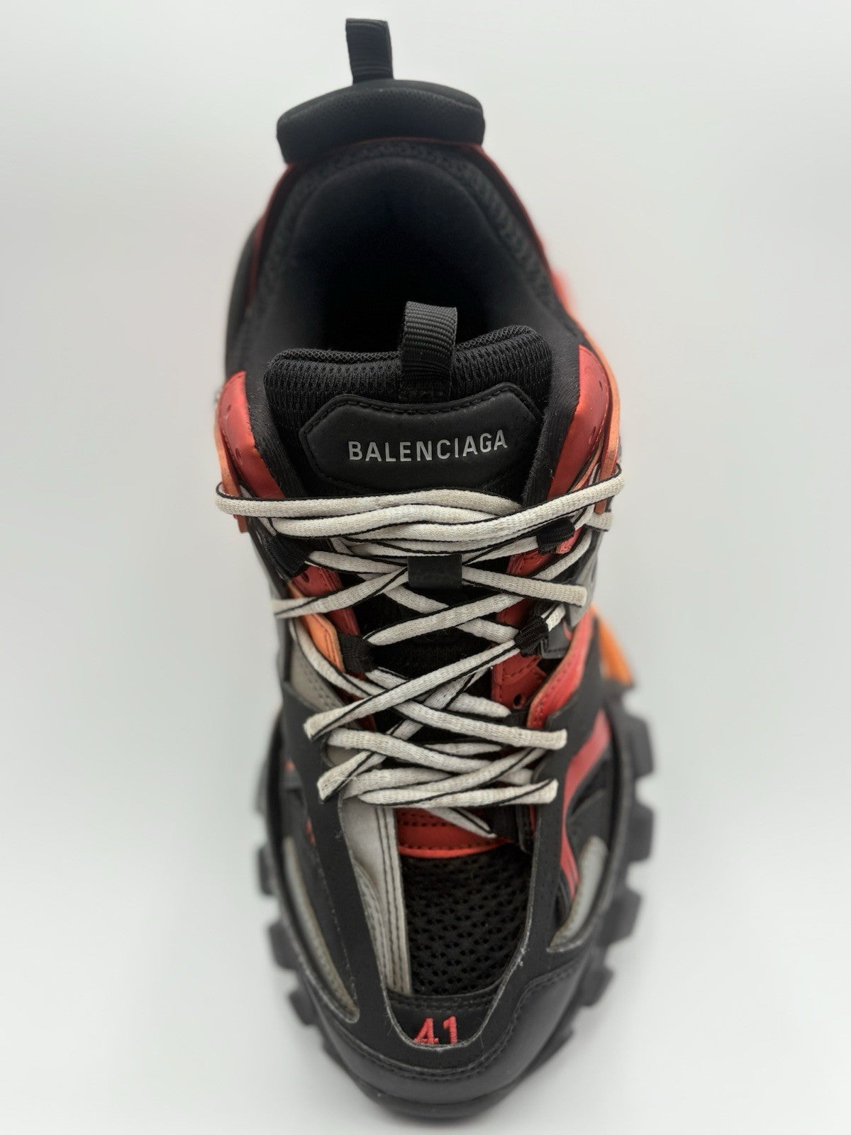 Size 41 (8 US) - Balenciaga Track Sneaker ' Orange Red Black ' | GOOD CONDITION!