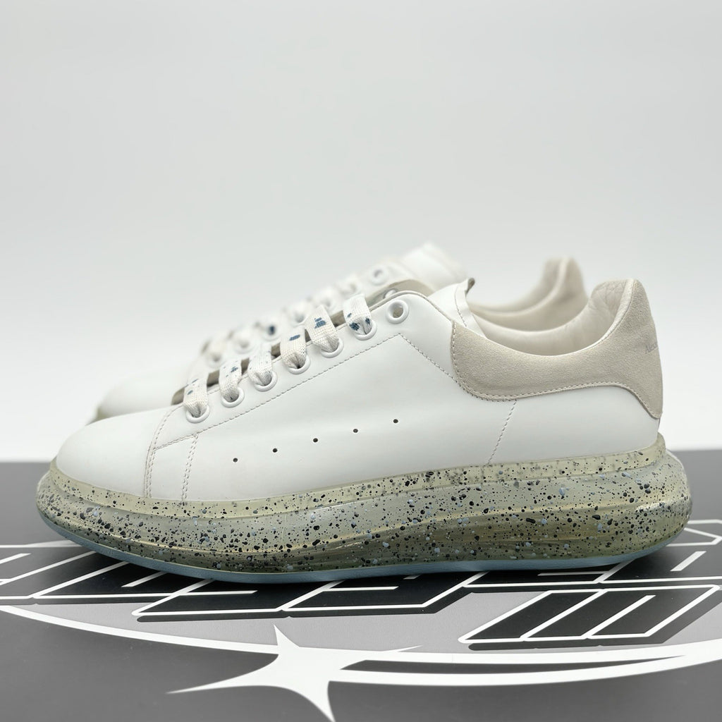 Size 44 (11 US) Alexander McQueen Clear Sole ' Splatter Blue ' | GREAT CONDITION