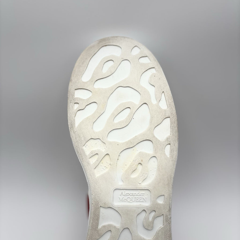 Size 41.5 (8.5 US) Alexander McQueen Oversized ‘ White, Red ' | GOOD COND!