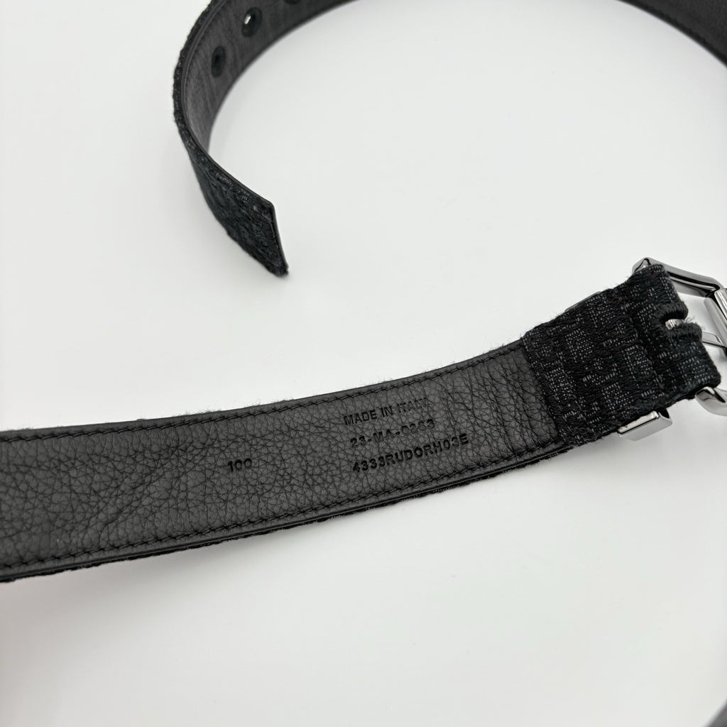 Dior Micro Oblique Jacquard Belt ' Black ' | SUPER CLEAN!
