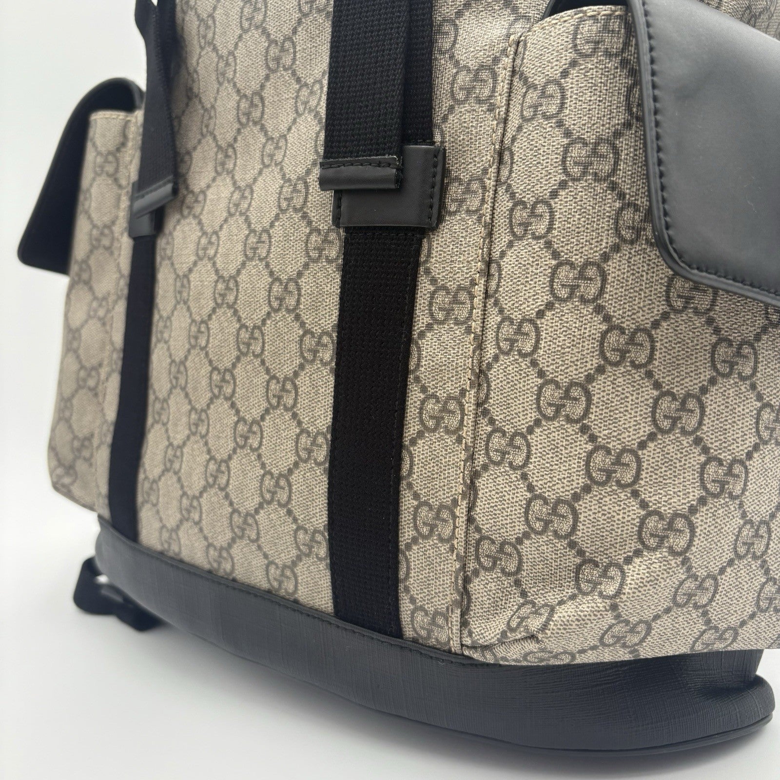 Gucci Soft Monogram GG Supreme Backpack ' Black Brown ' | GOOD CONDITION!