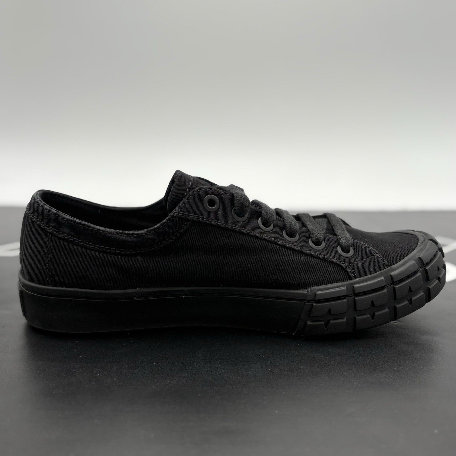 Size 9 UK (10 US) - Prada Gaberdine Wheel Low ' Black ' | GREAT CONDITION!