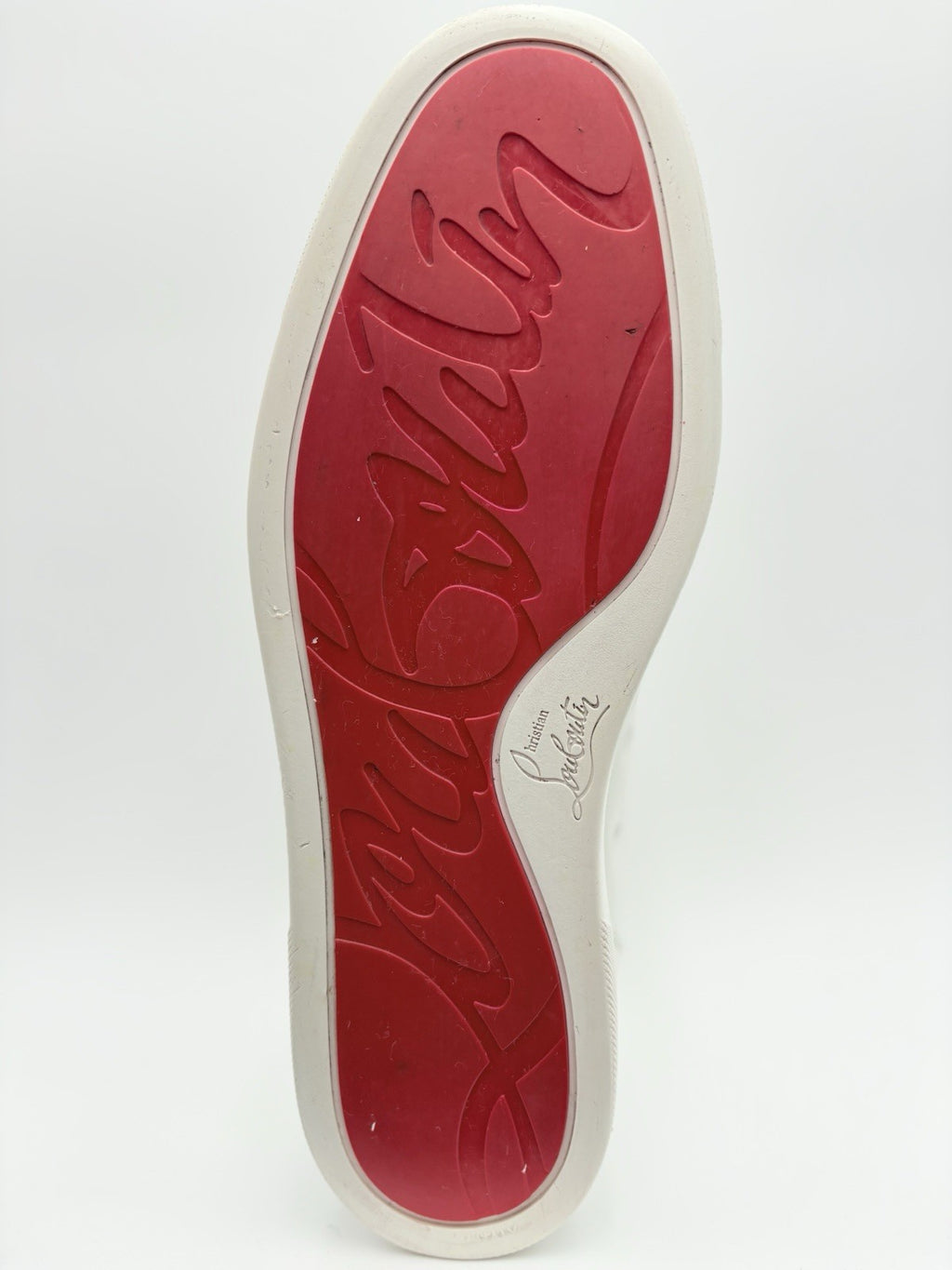 Size 42 (9 US) Christian Louboutin Leather Louis Spikes ' White ' | GREAT COND!