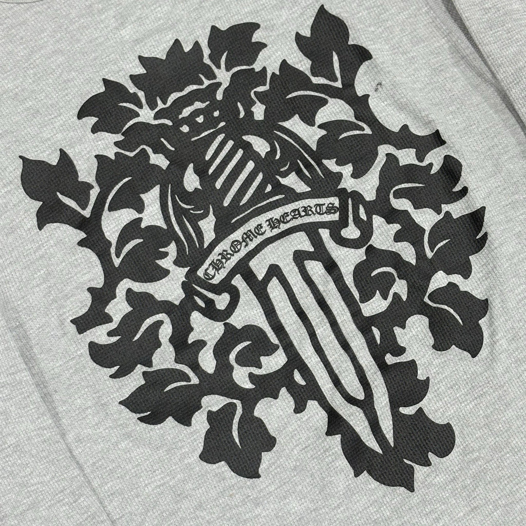 Size L - Chrome Hearts Dagger Long Sleeve Thermal ' Grey ' | WORN 1-3x