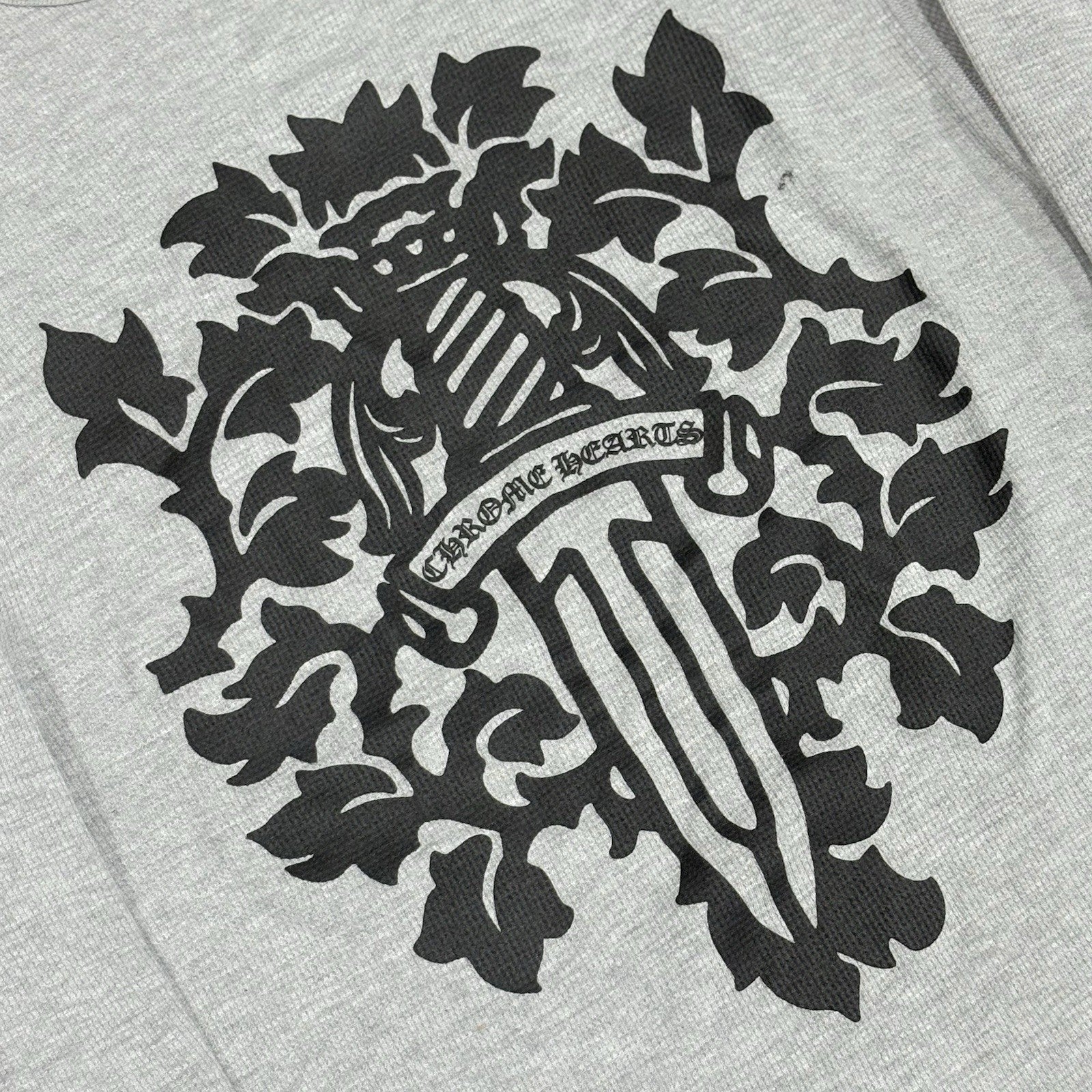 Size L - Chrome Hearts Dagger Long Sleeve Thermal ' Grey ' | WORN 1-3x