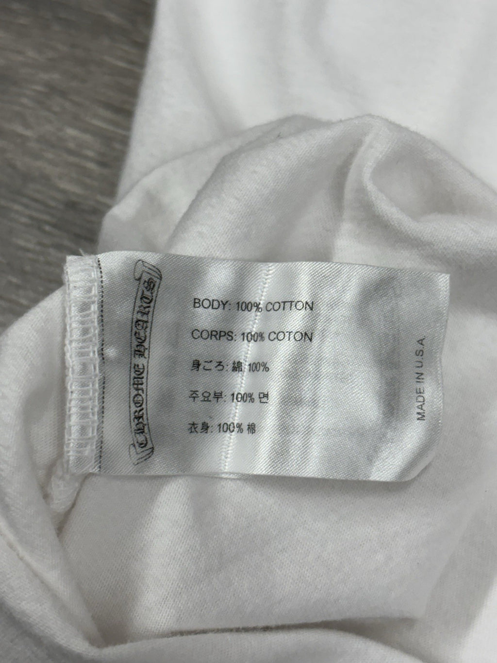 Size XL - Chrome Hearts St. Barth Collar Print T-Shirt ' White Blue '