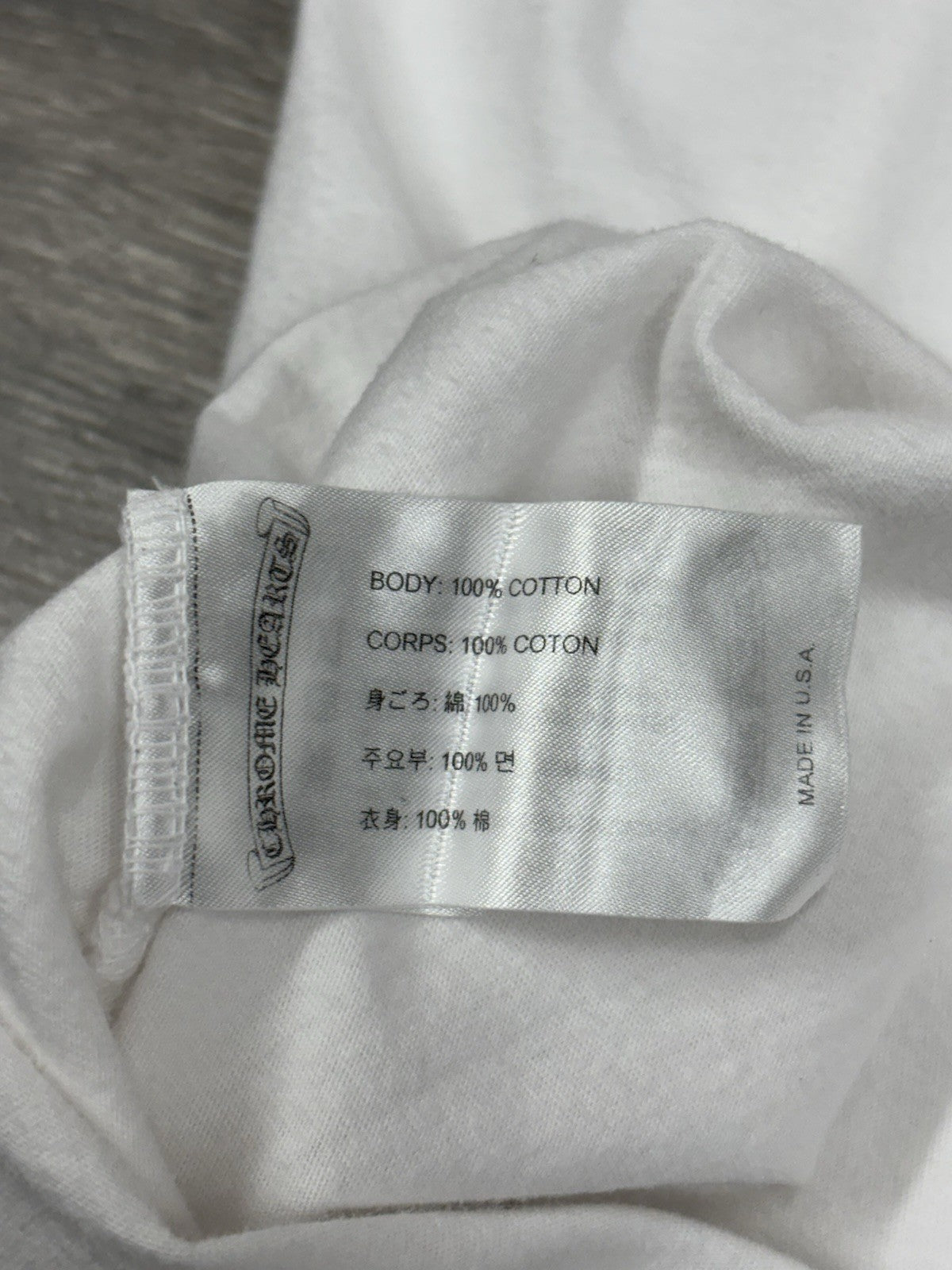 Size XL - Chrome Hearts St. Barth Collar Print T-Shirt ' White Blue '