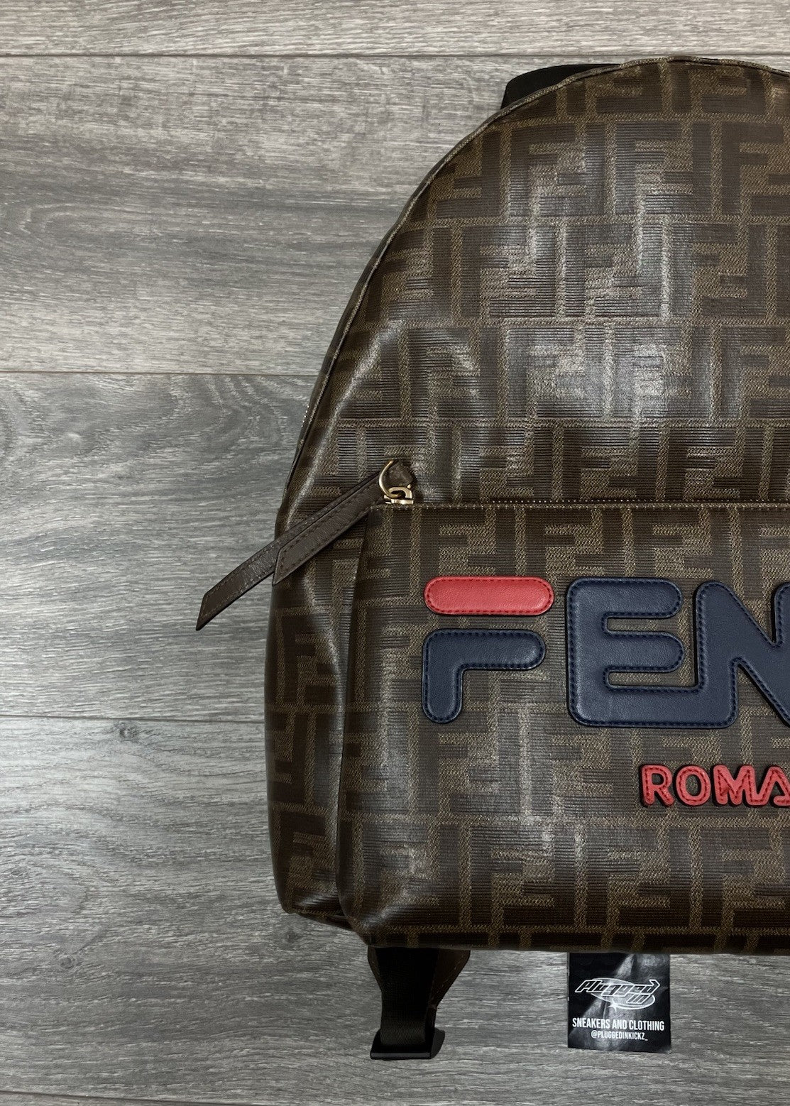 Fendi x Fila Brown Zucca Coated Canvas Mania Backpack