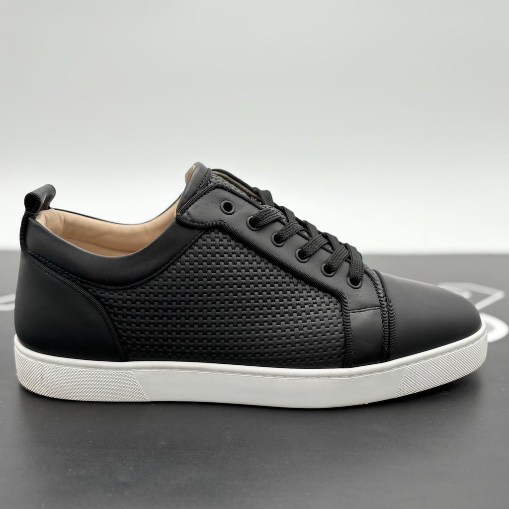 Size 45 (12 US) Christian Louboutin Low Leather Sneaker ' Black ' | SUPER CLEAN!