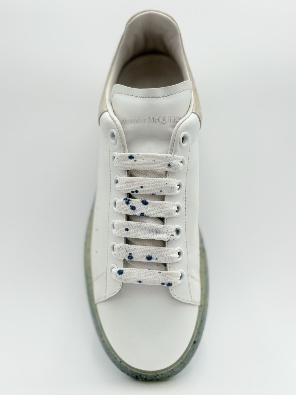 Size 44 (11 US) Alexander McQueen Clear Sole ' Splatter Blue ' | GREAT CONDITION