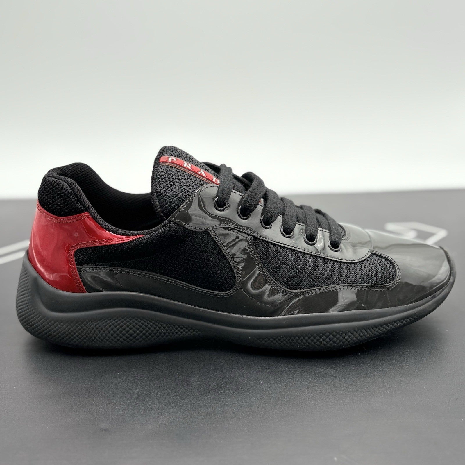 Size 10 UK (11 US) - Prada Americas Cup ' Anthracite Red ' | EXCELLENT CONDITION