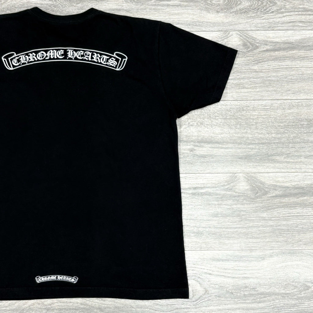 Size XL - Chrome Hearts Scroll Logo T- Shirt ' Black ' | EXCELLENT!