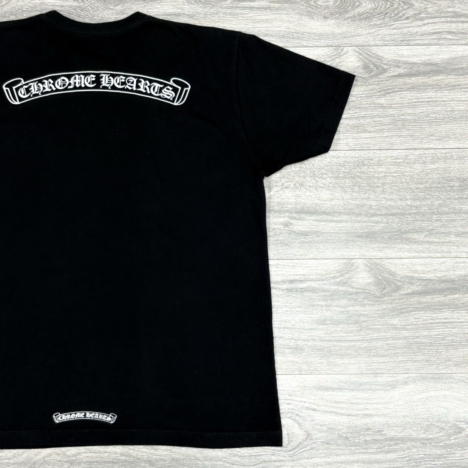 Size XL - Chrome Hearts Scroll Logo T- Shirt ' Black ' | EXCELLENT!