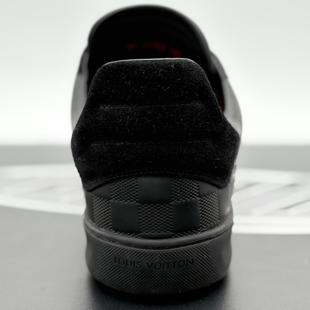 Size 10 LV (11-11.5 US) Louis Vuitton Leather Sneakers ' Black ' | GOOD COND!