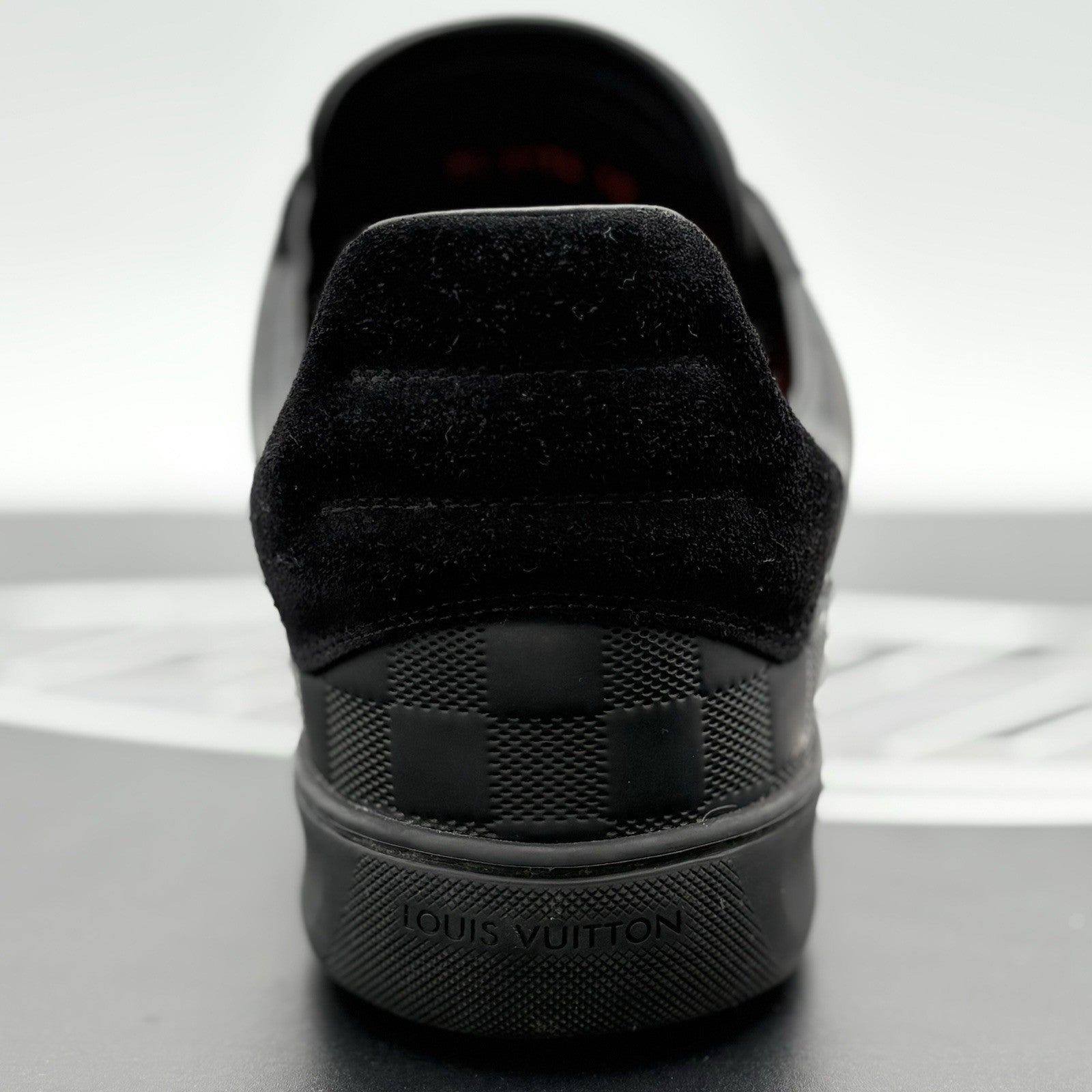 Size 10 LV (11-11.5 US) Louis Vuitton Leather Sneakers ' Black ' | GOOD COND!