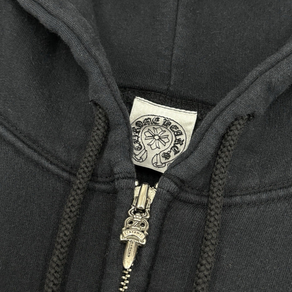 Size S - Chrome Hearts Thermal Foti Zip Up Hoodie ' Black ' | SUPER CLEAN!