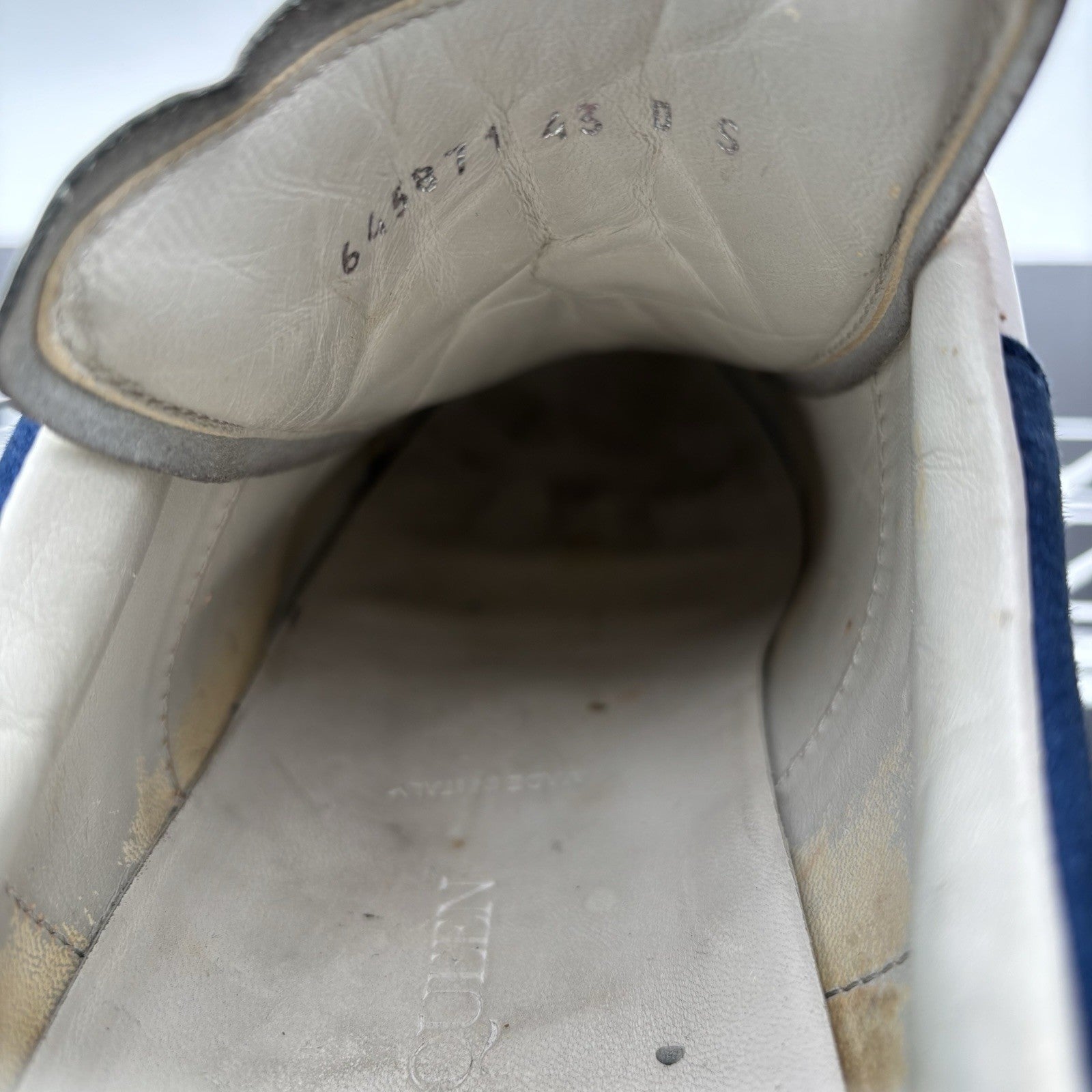 Size 43 EU (10 US) - Alexander McQueen ' White, Blue Bottoms ' | GOOD CONDITION!