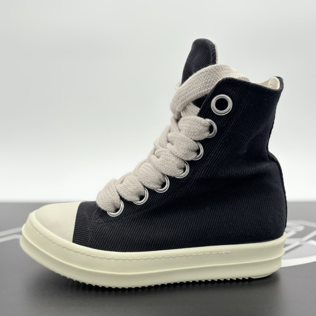 Size 40 (7 US) - Rick Owens DRKSHDW Jumbo Lace Sneakers ' Black ' | SUPER CLEAN!