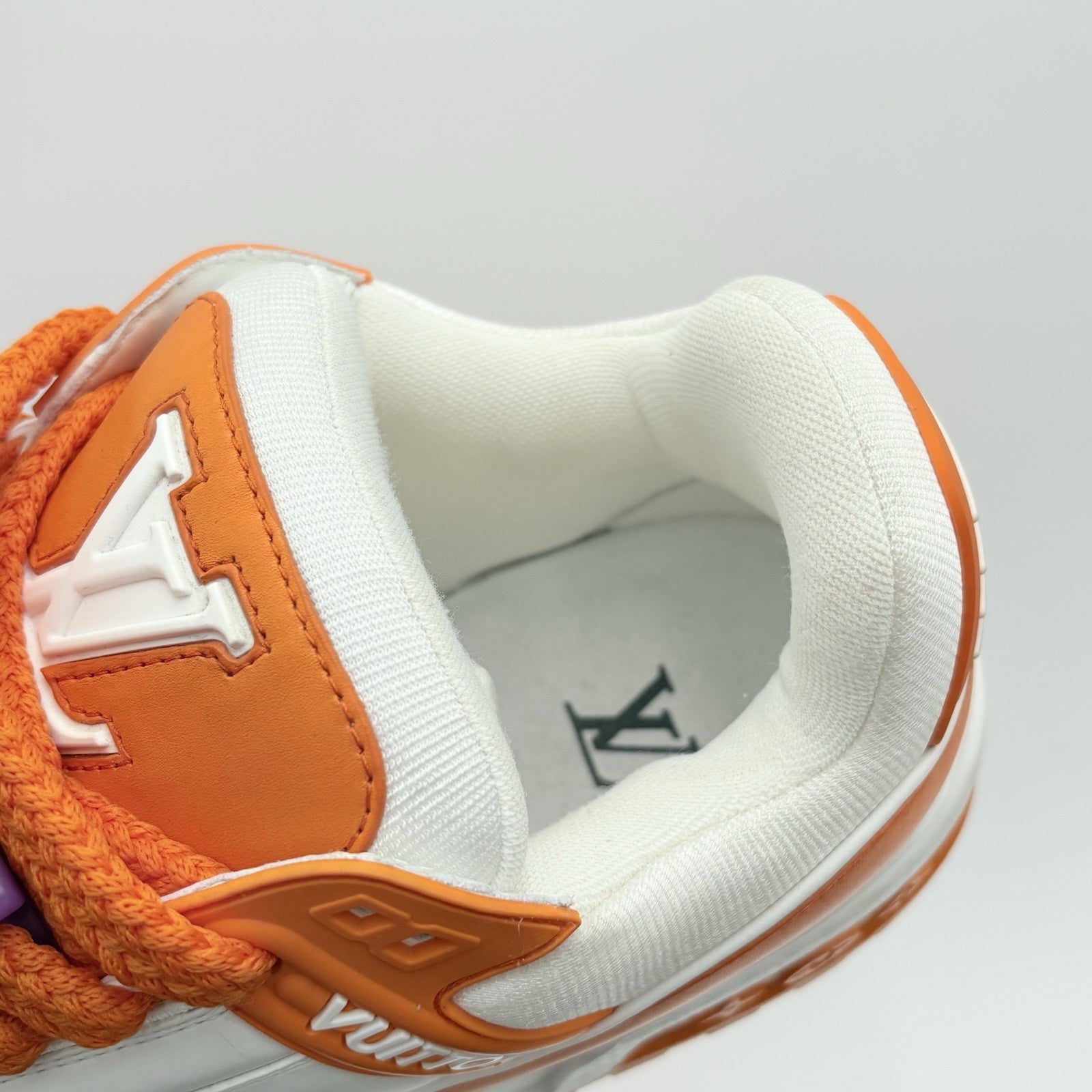 Size 7 LV (8-8.5 US) - Louis Vuitton Maxi ' Orange White ' | SUPER CLEAN!