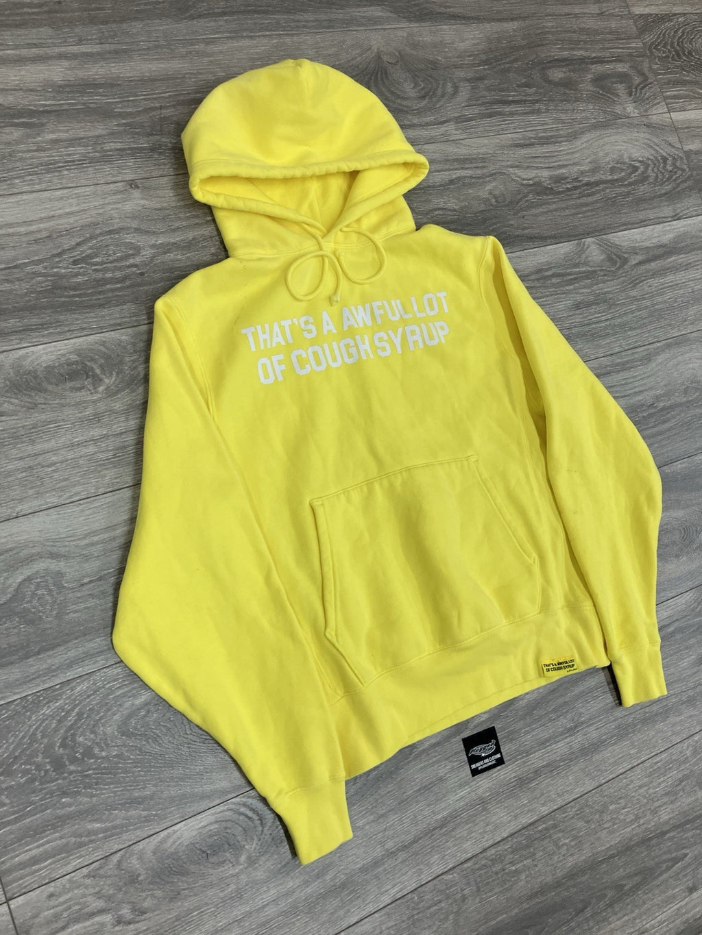 Size Small - Thats A Awful Lot Of Cough Syrup Hoodie ' Yellow '