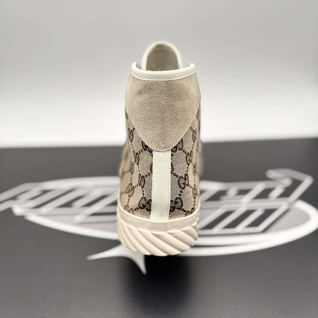 Size 10.5 G (11 US) - Gucci Monogram Jumbo GG High ‘ New Lace Tortuga ‘ | GREAT!