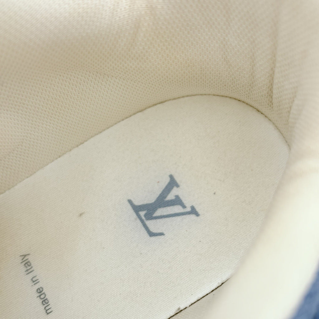 Size 8.5 LV (9.5-10 US) Louis Vuitton Denim Mid Trainer ' Blue ' | SUPER CLEAN!