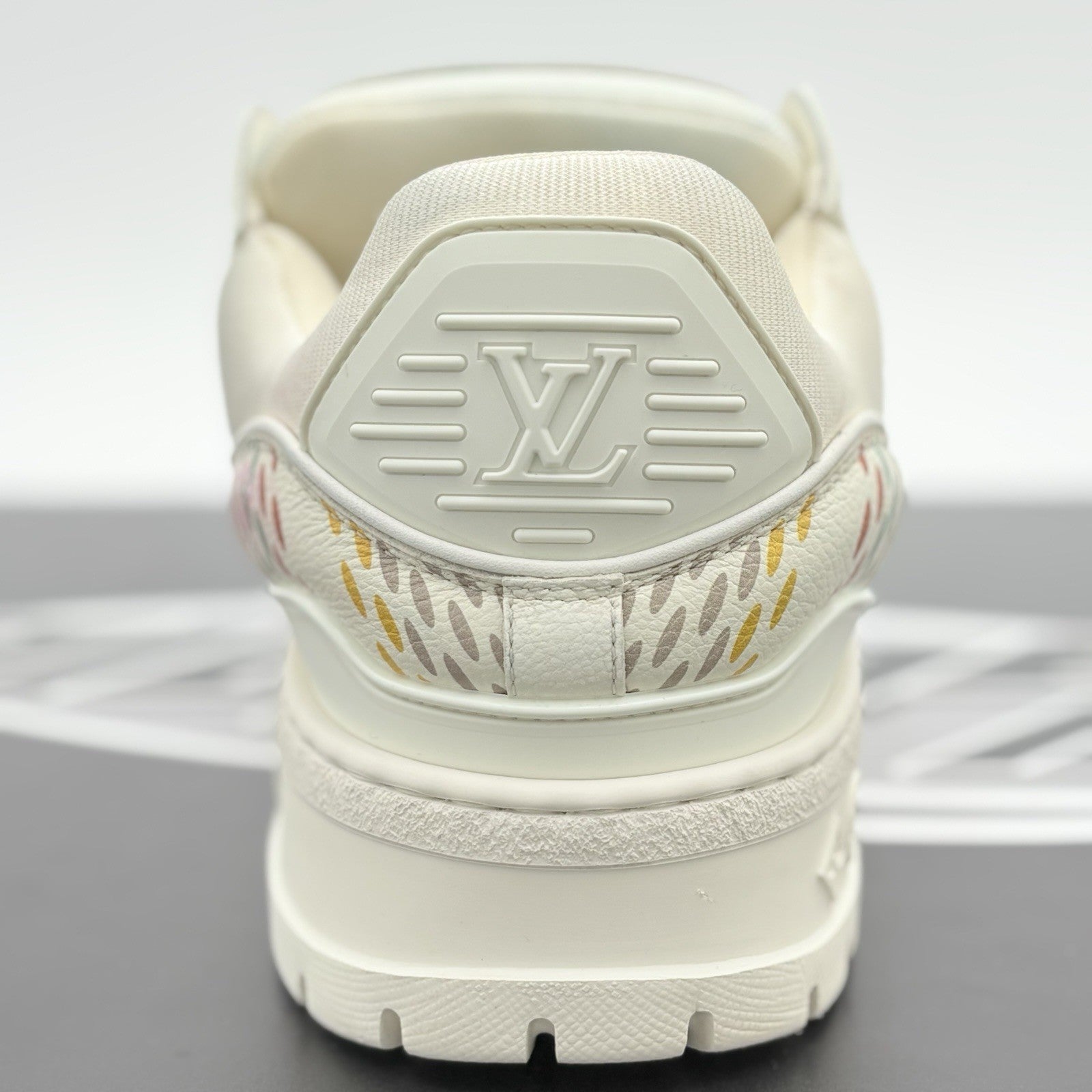 Size 7.5 LV (8.5-9 US) Louis Vuitton Maxi Trainer ' Beige Multicolor ' | CLEAN!