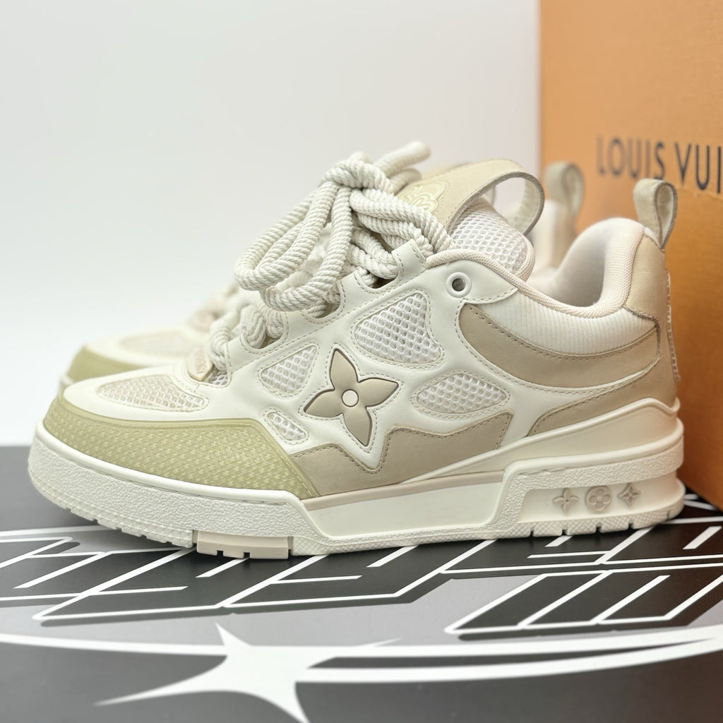 Size 5 LV (6-6.5 US) - Louis Vuitton Skate ' Beige White ' | SUPER CLEAN!
