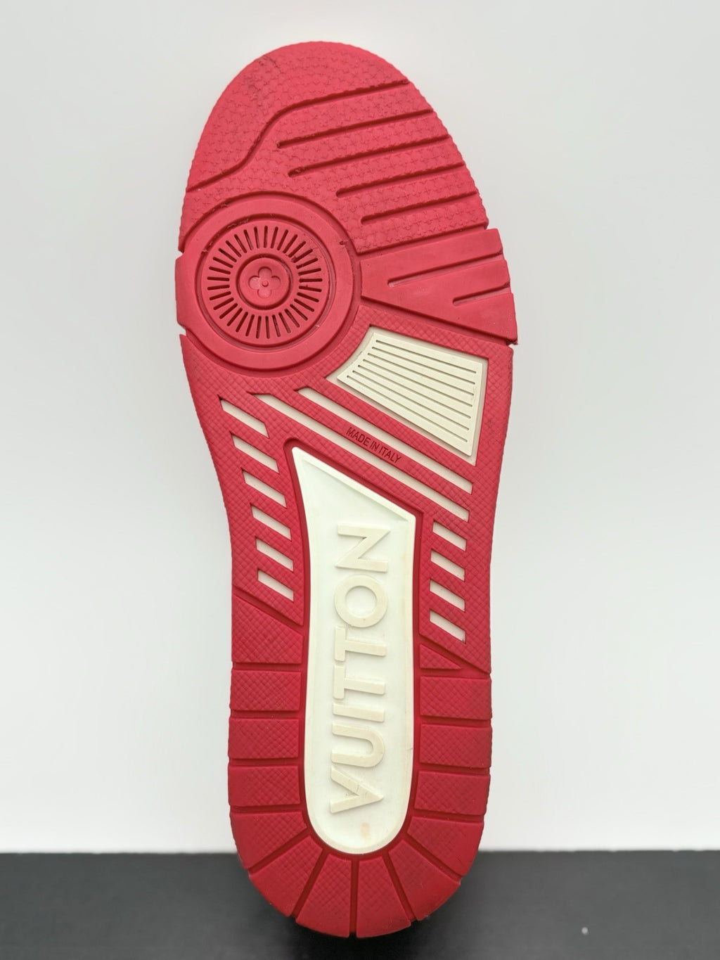 Size 7 LV (8-8.5 US) Louis Vuitton Trainer  ' Red White ' | SUPER CLEAN!
